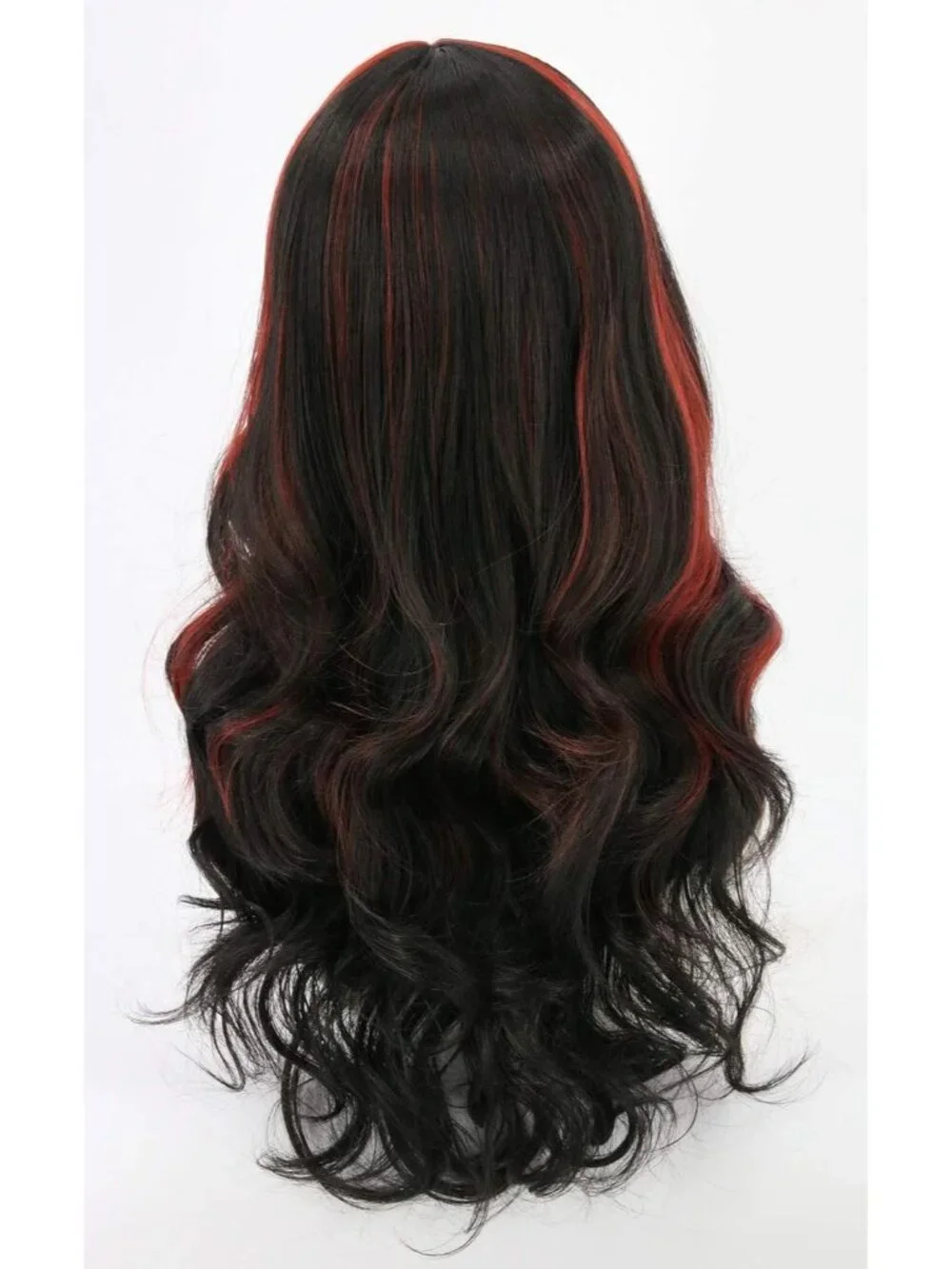 Women's Black Red Short Cosplay Halloween Costume Wig With Necklace Earrings